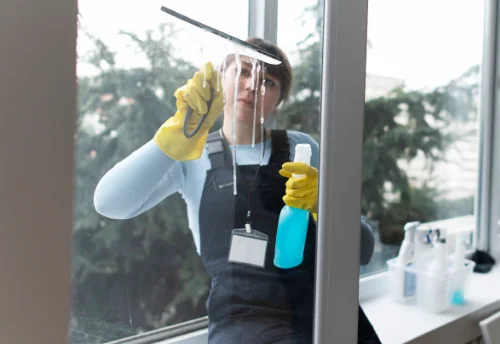 Nettoyage de vitres intérieures et extérieures à la Jonchère